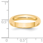 14k Yellow Gold 4mm Half-Round Wedding Band