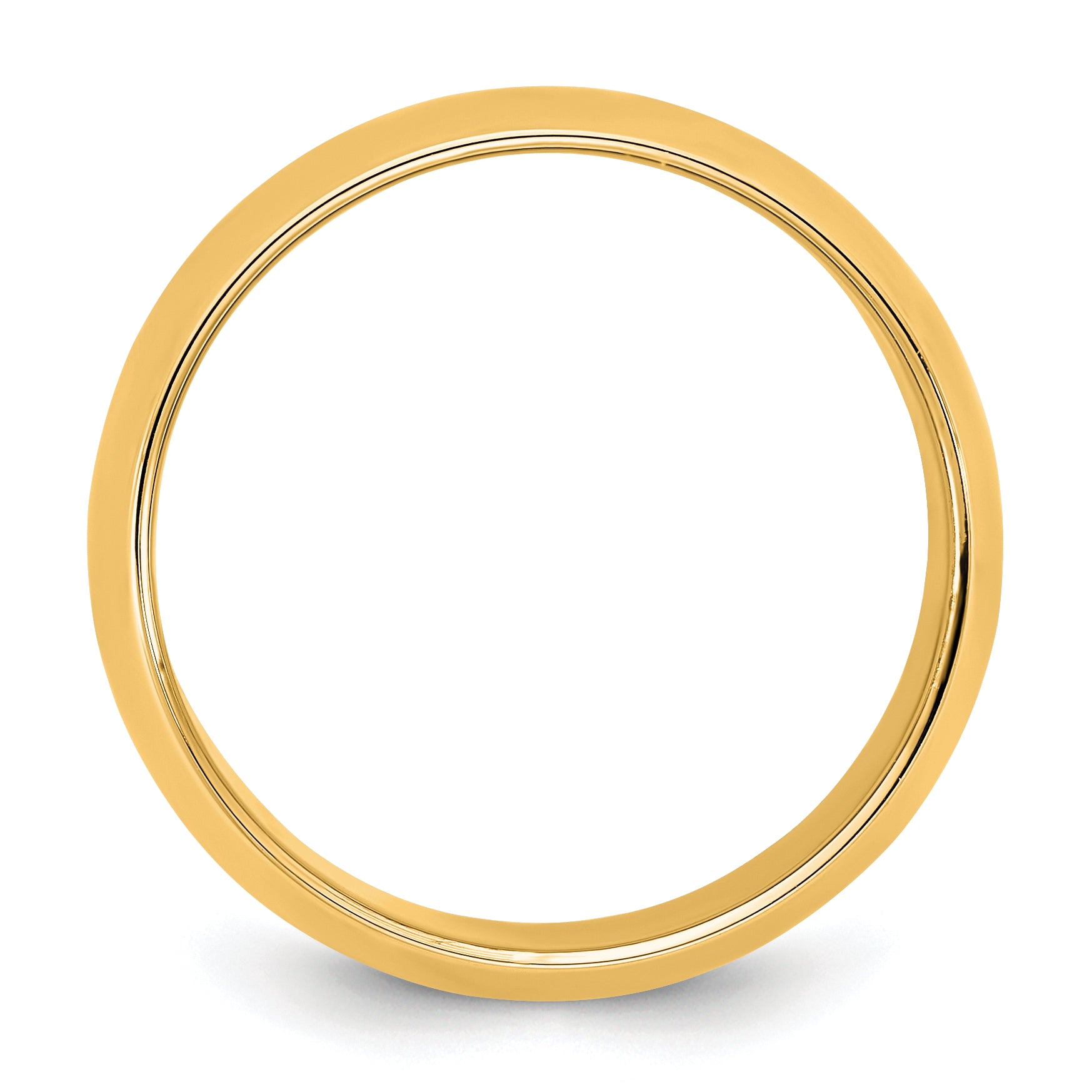 14KY 4.5mm Half Round Band Size 9.5