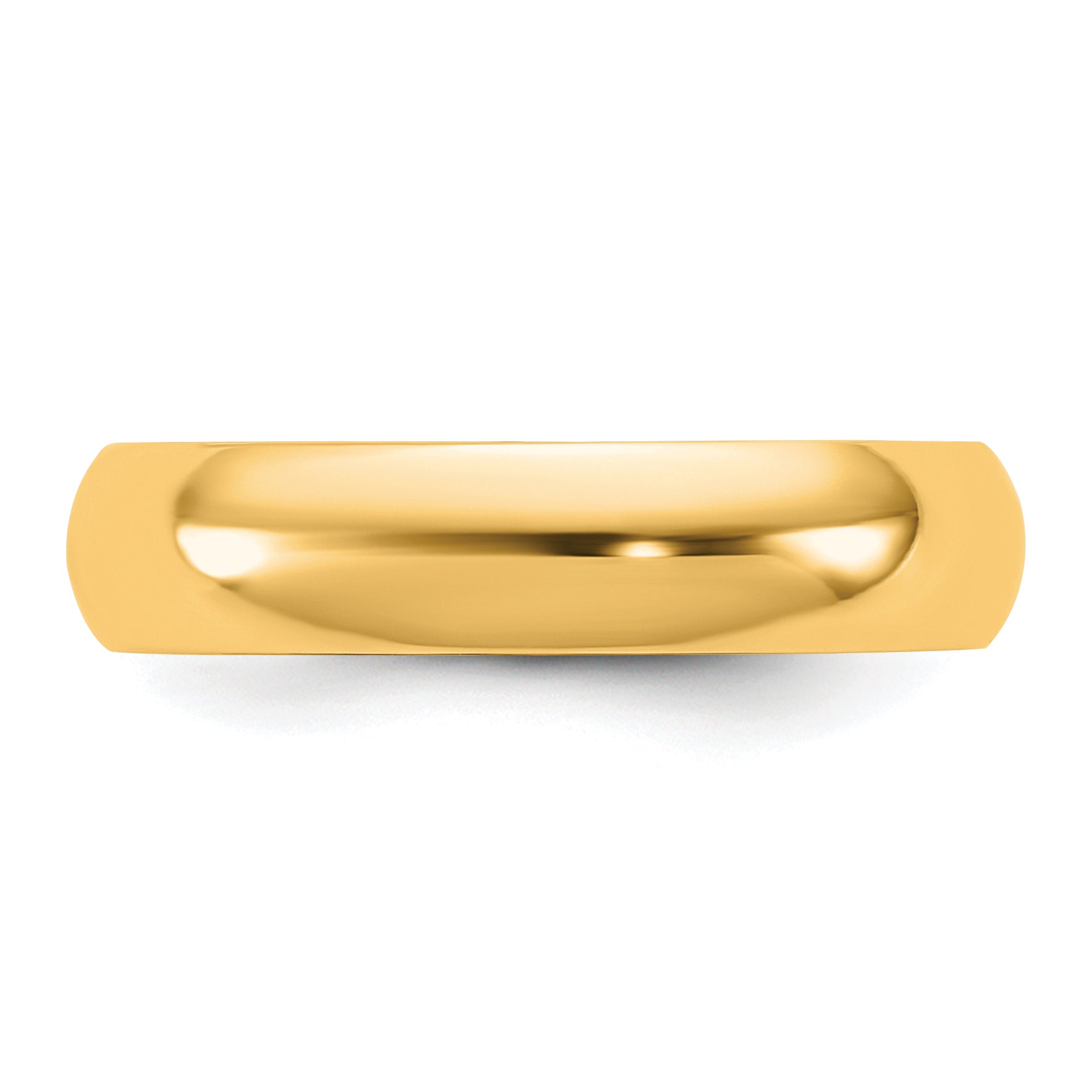 14KY 4.5mm Half Round Band Size 9.5