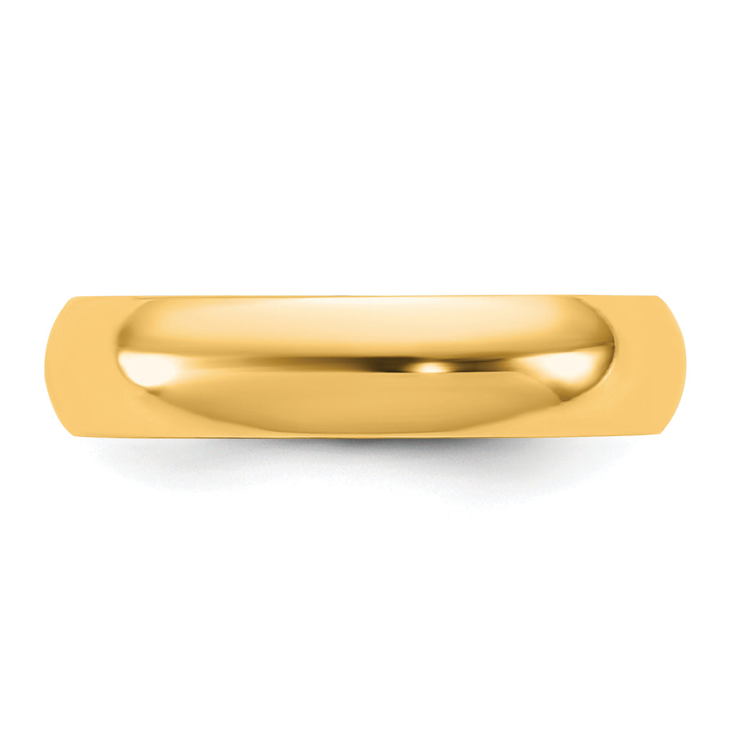 4.5mm 10K Yellow Gold Standard Half Round Wedding Band - Sophia Jewelers