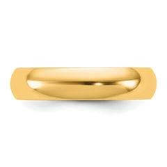 14KY 4.5mm Half Round Band Size 9.5