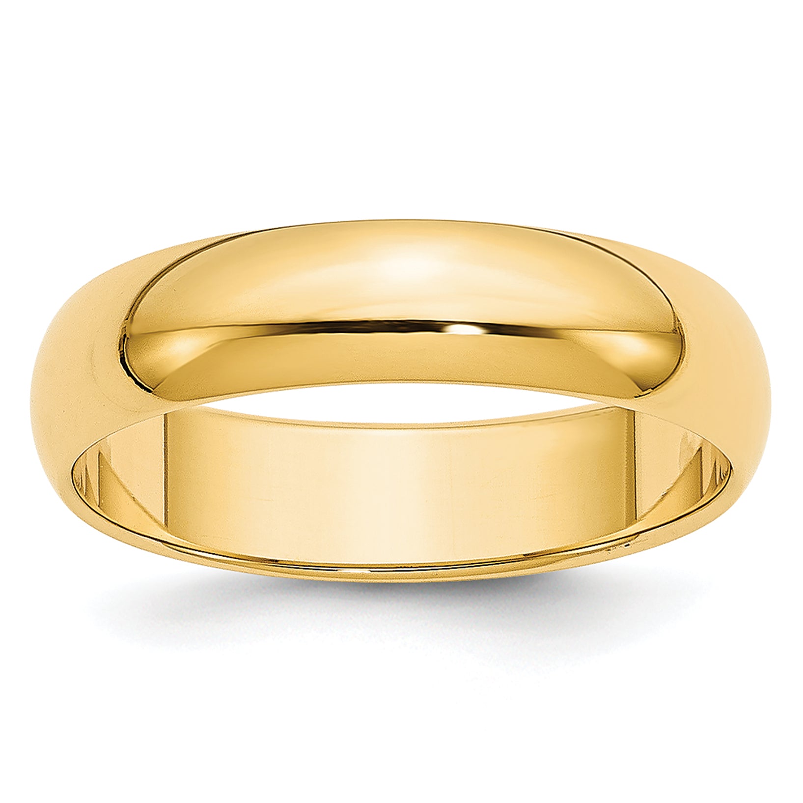 14KY 4.5mm Half Round Band Size 9.5