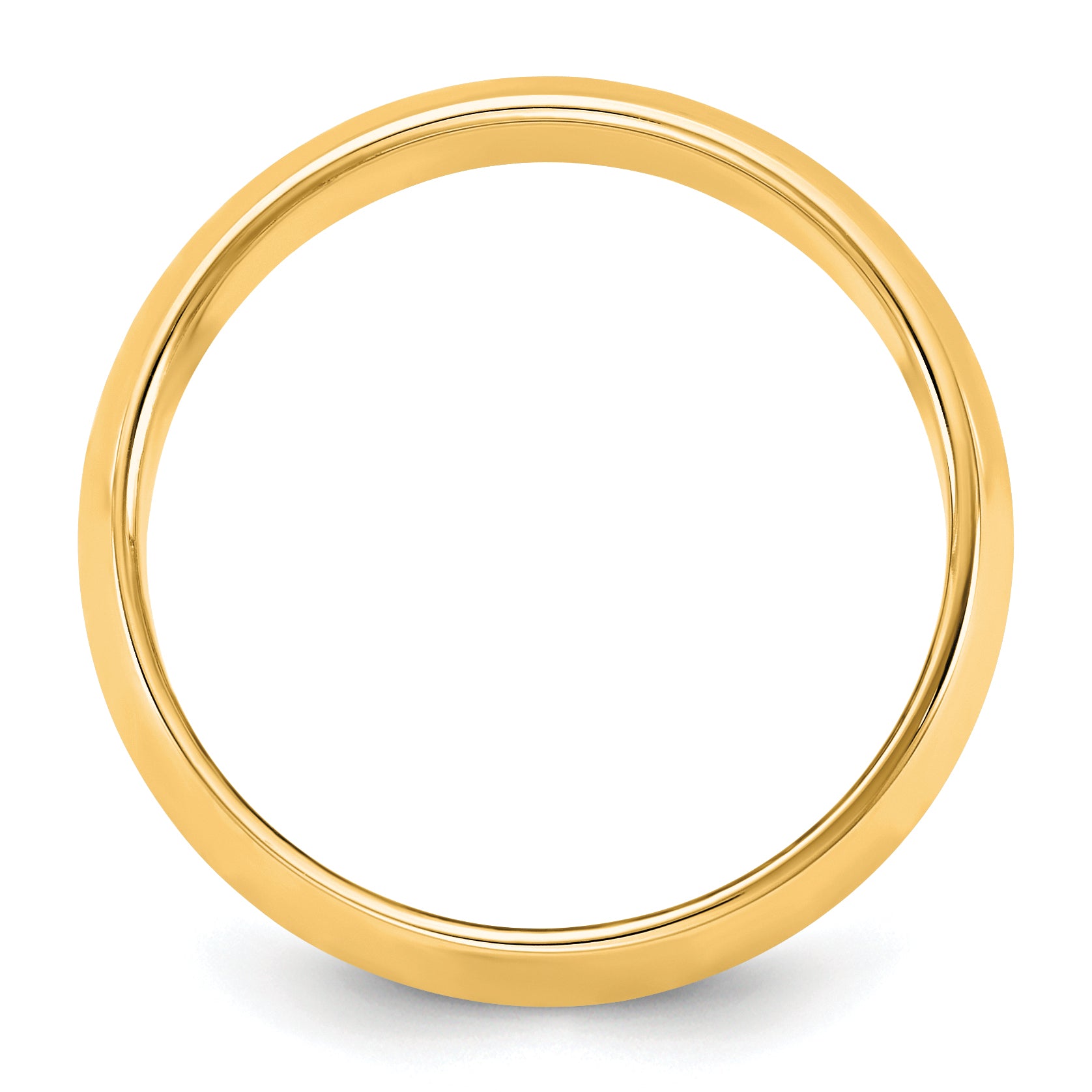 14KY 5.5mm Half Round Band Size 9.5