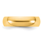5.5mm 10K Yellow Gold Standard Half Round Wedding Band - Sophia Jewelers