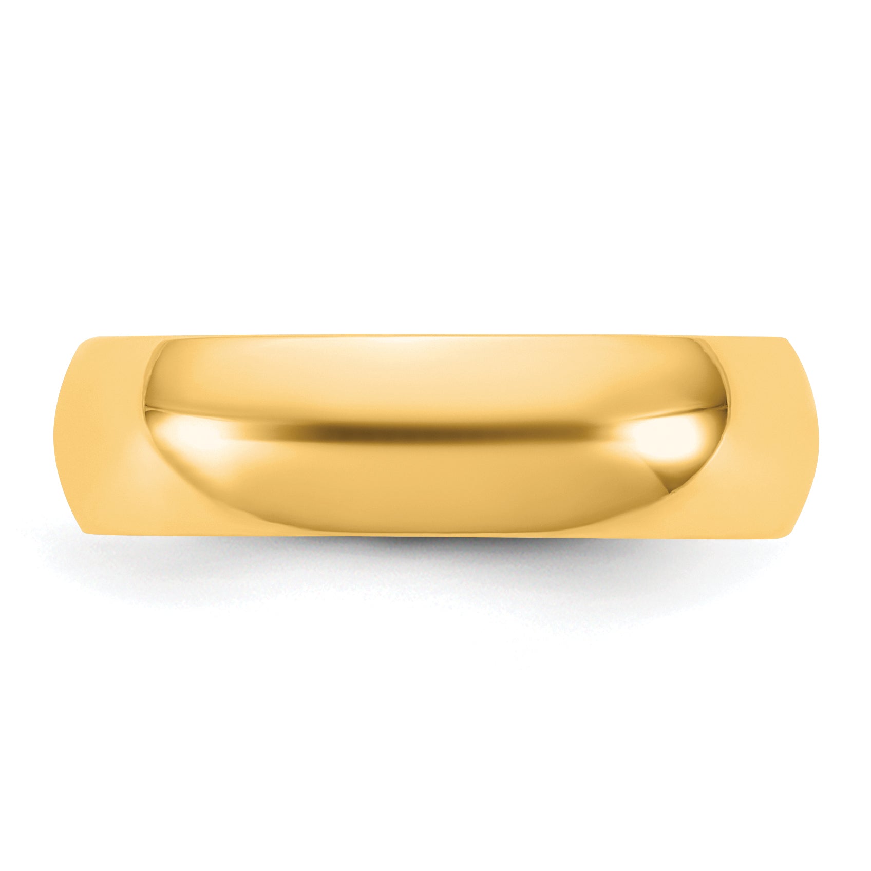 5.5mm 10K Yellow Gold Standard Half Round Wedding Band - Sophia Jewelers