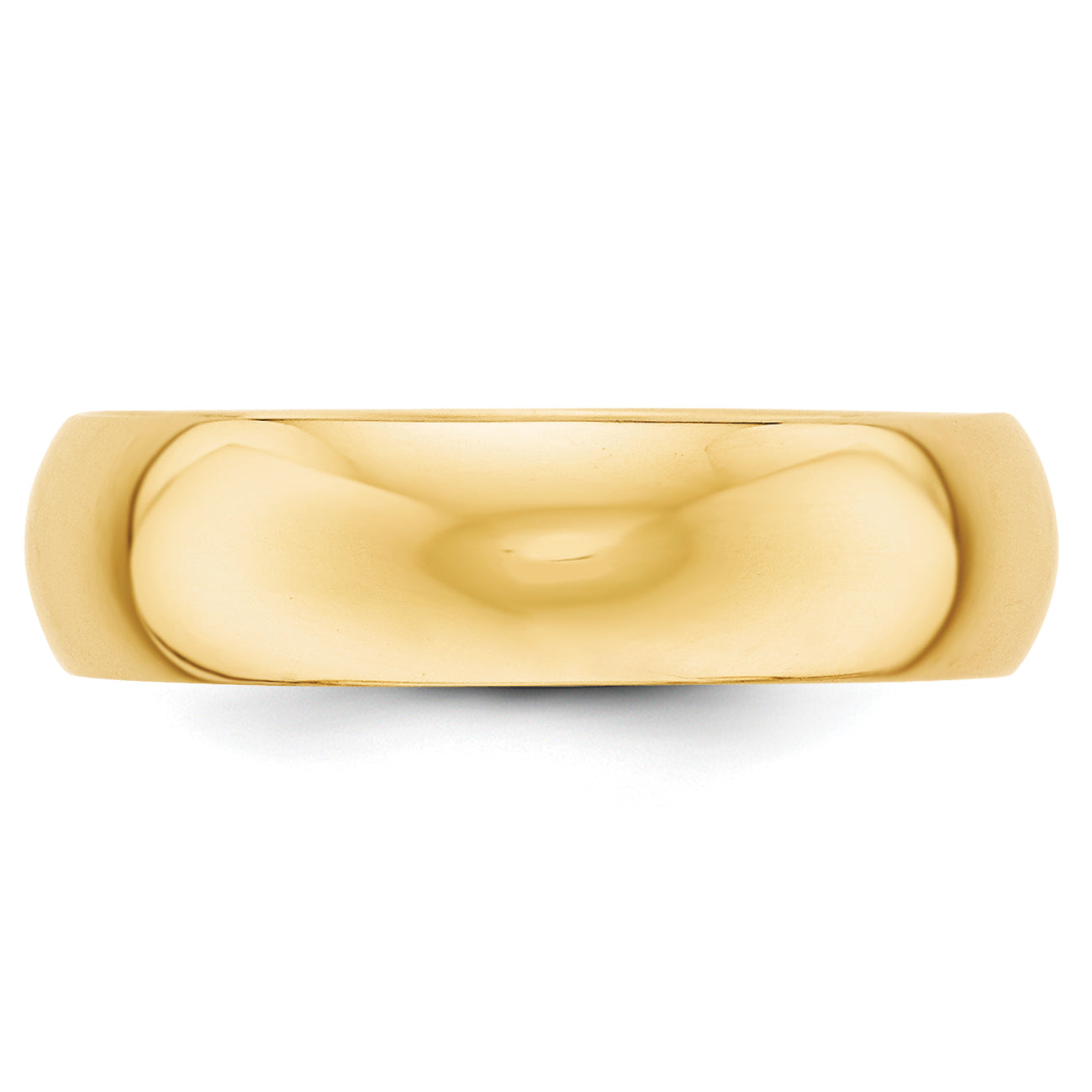 Sterling Silver Gold-plated 6mm Half-Round Size 10 Band Secondary image
