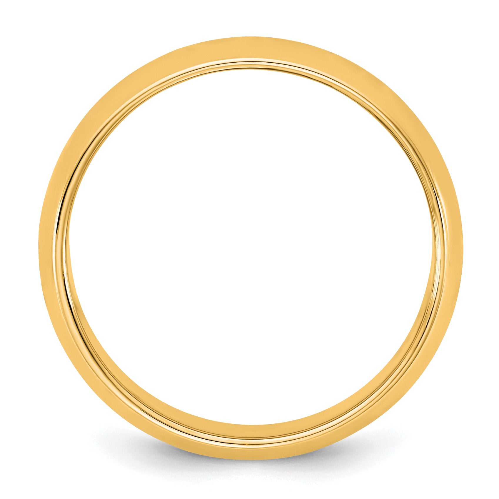 14KY 6.5mm Half Round Band Size 9.5