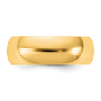 6.5mm 10K Yellow Gold Standard Half Round Wedding Band - Sophia Jewelers