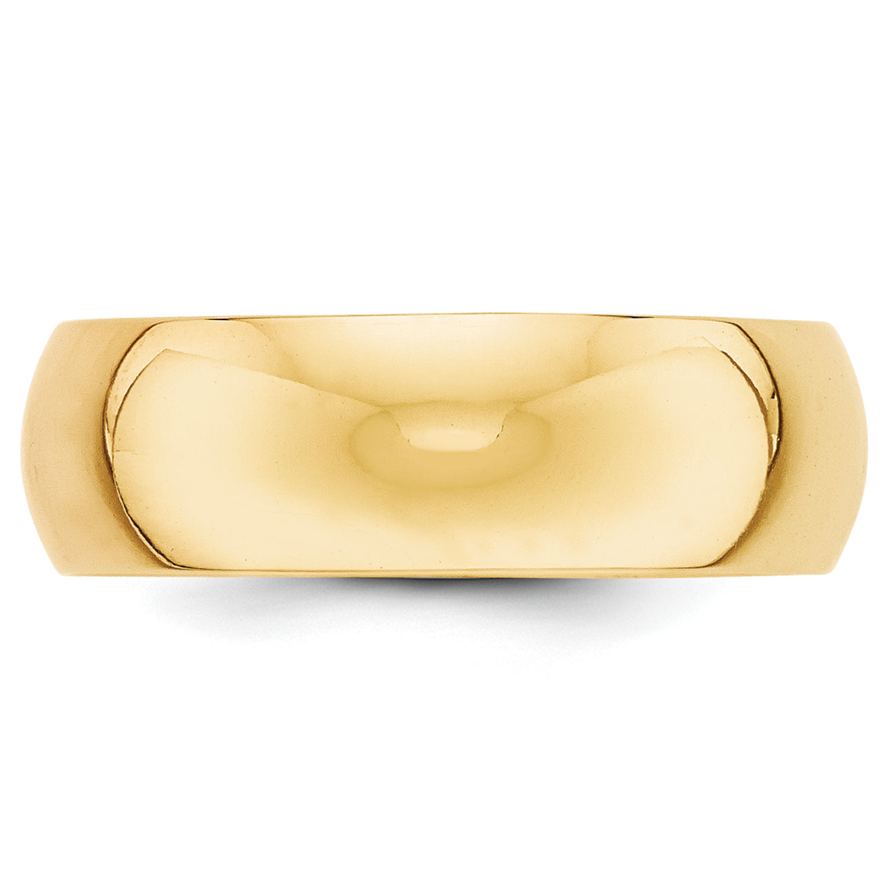 14k Yellow Gold 7mm Half-Round Wedding Band Size 4 Secondary image