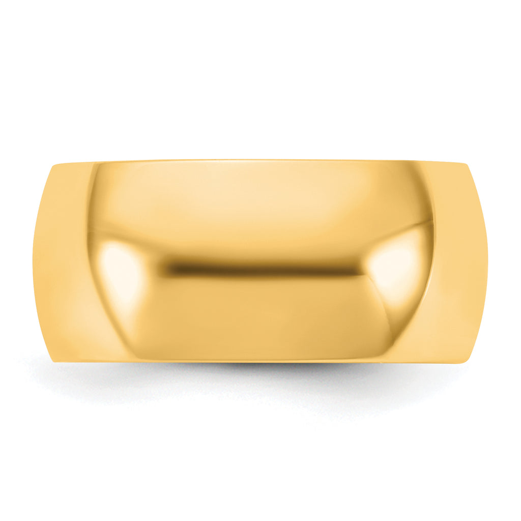 9.0mm 10K Yellow Gold Standard Half Round Wedding Band - Sophia Jewelers