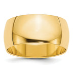 9.0mm 10K Yellow Gold Standard Half Round Wedding Band - Sophia Jewelers