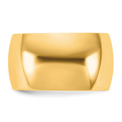 14KY 11mm Half Round Band Size 9.5