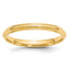 14k Yellow Gold 2.5mm Half Round with Edge Wedding Band
