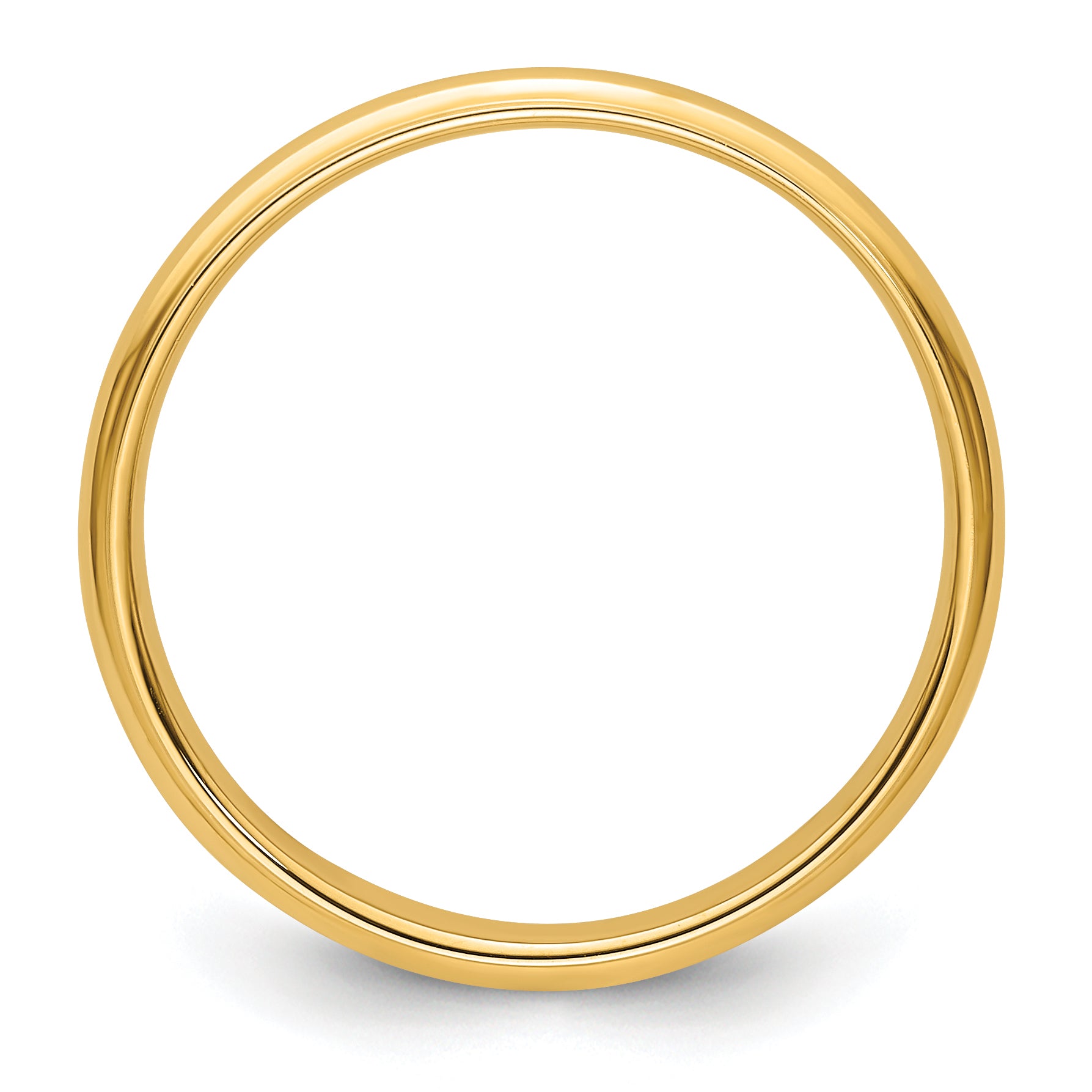 14k Yellow Gold 3mm Half Round with Edge Wedding Band Secondary image