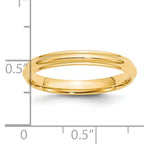14k Yellow Gold 3mm Half Round with Edge Wedding Band