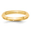 14k Yellow Gold 3mm Half Round with Edge Wedding Band