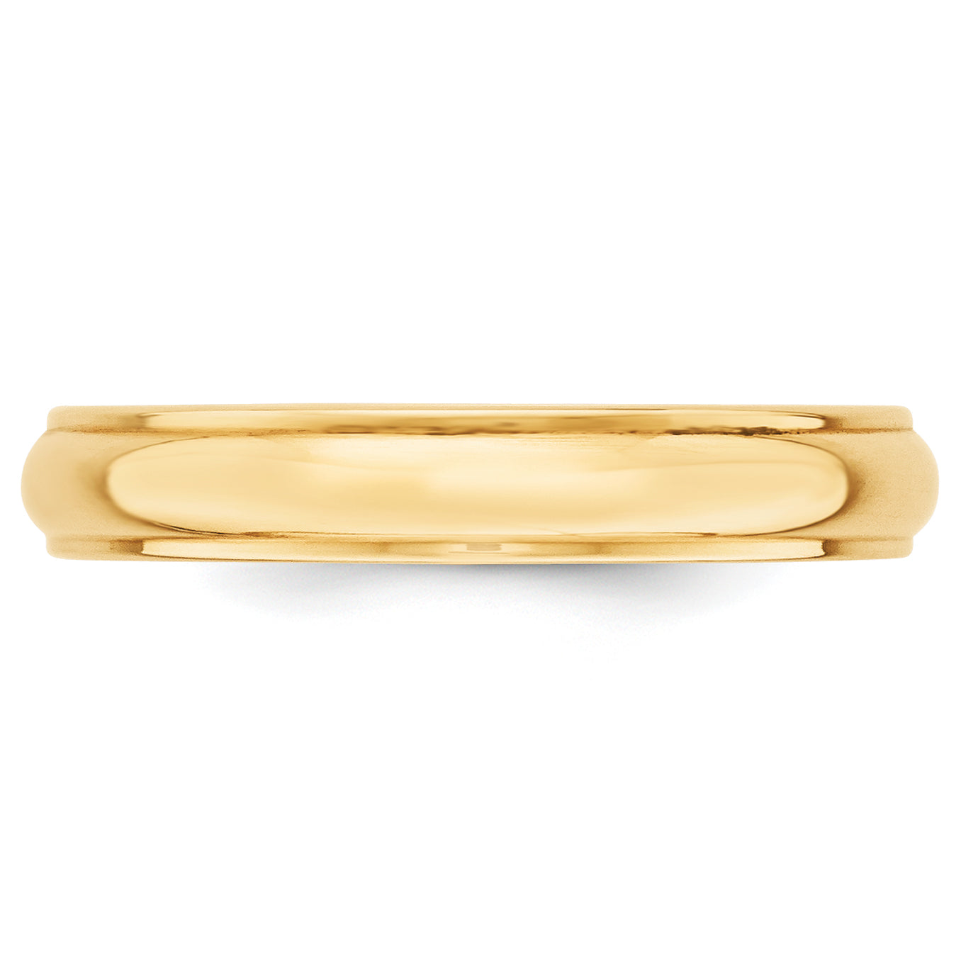 14k Yellow Gold 4mm Half Round with Edge Wedding Band Secondary image