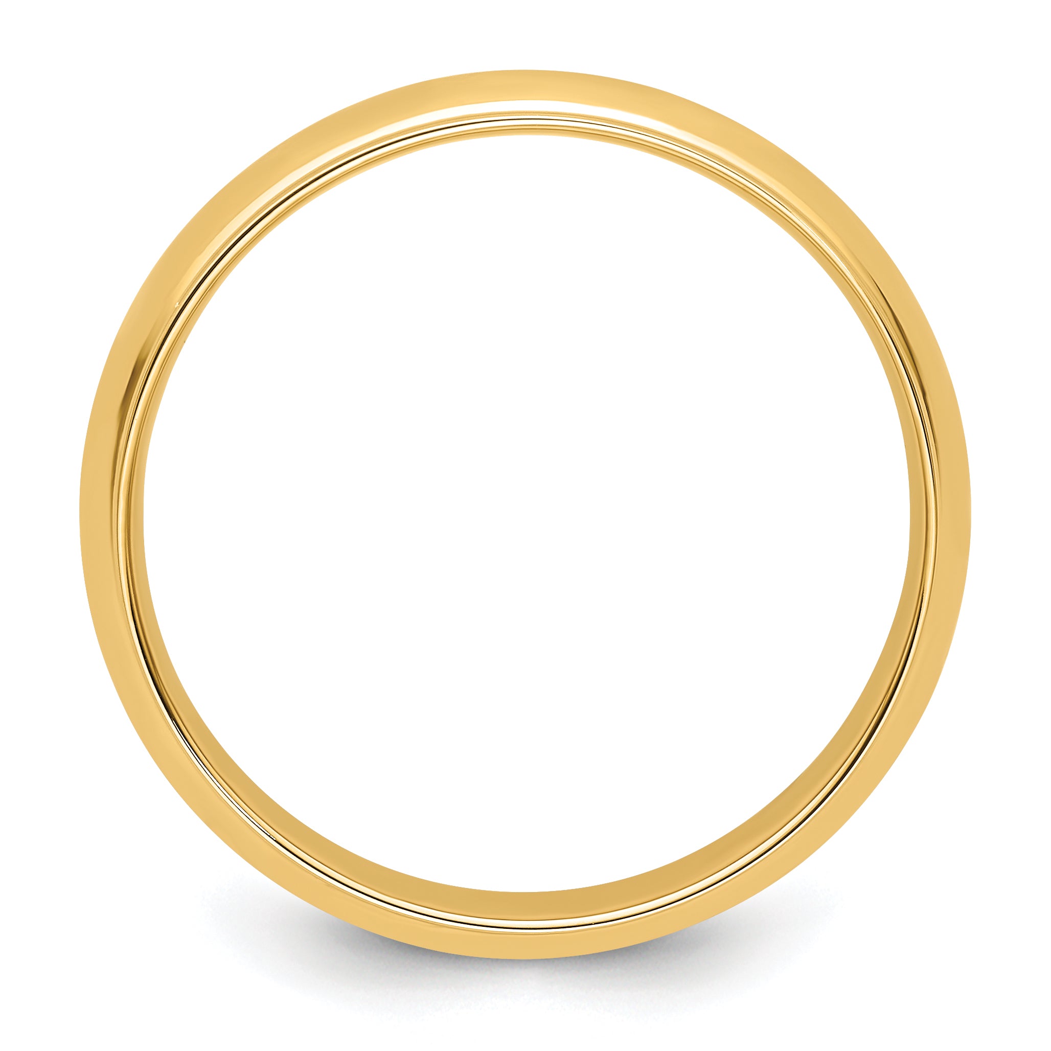 14k Yellow Gold 6mm Half Round with Edge Wedding Band Secondary image