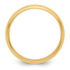 14k Yellow Gold 6mm Half Round with Edge Wedding Band