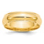 14k Yellow Gold 6mm Half Round with Edge Wedding Band