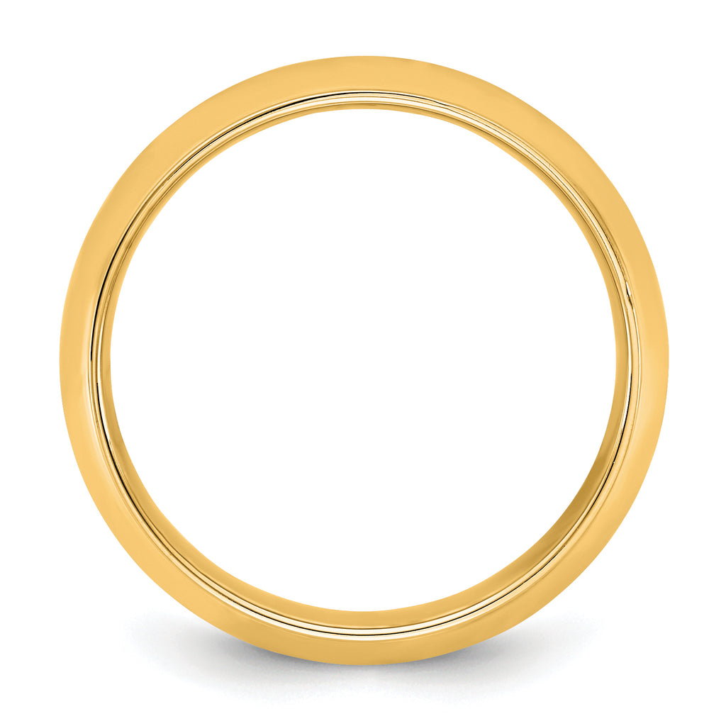 14KY 7mm Half Round with Edge Band