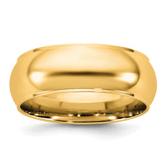 14KY 7mm Half Round with Edge Band Size 9.5