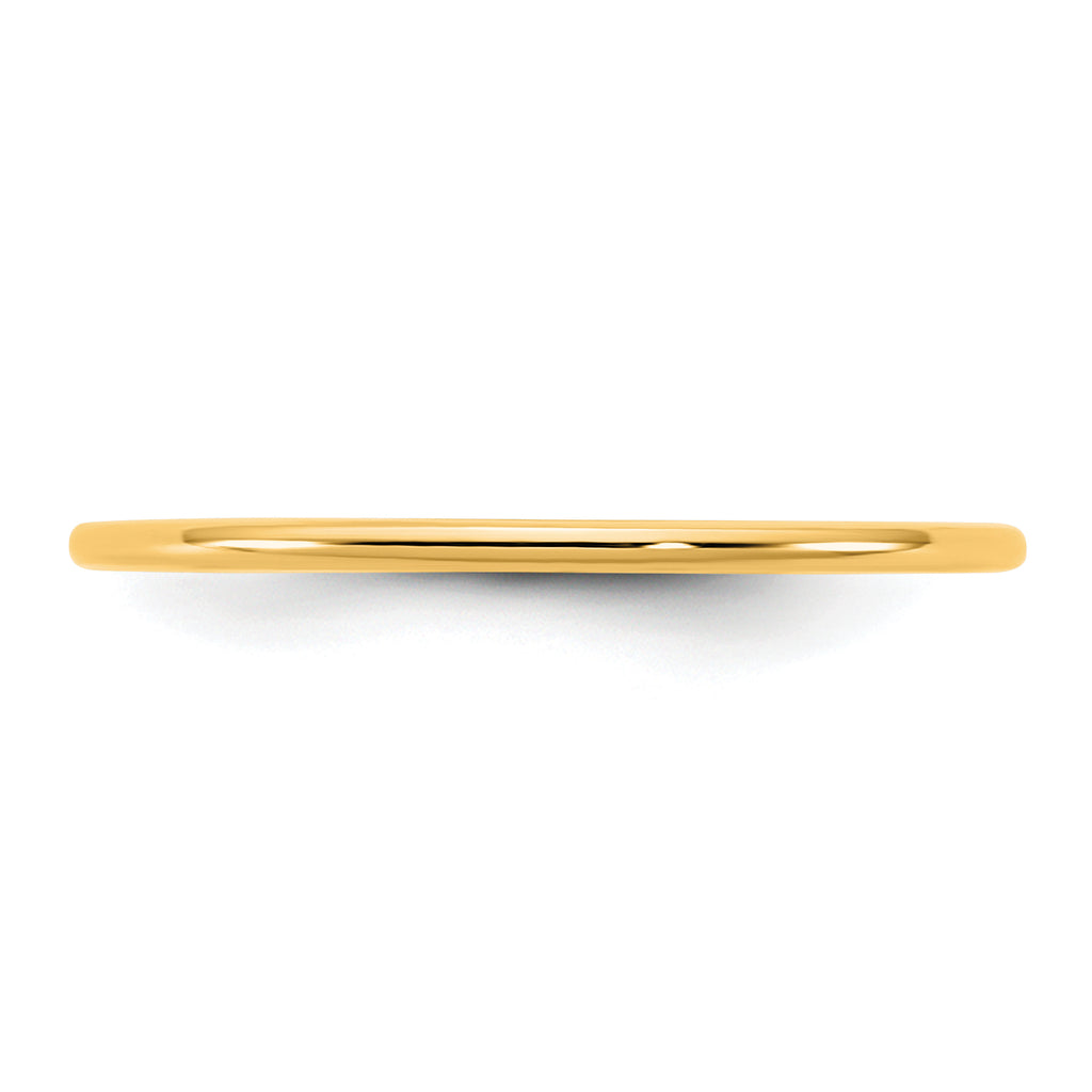 14KY 1mm LTW Half Round Band Size 9.5