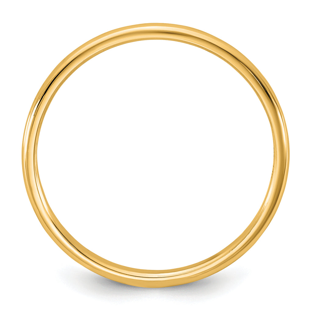 14KY 1.5mm Lightweight Half Round Band