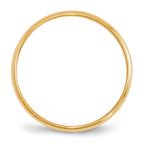 14K Yellow Gold Half-Round Wedding Band 2mm