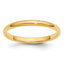 14K Yellow Gold Half-Round Wedding Band 2mm