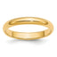 14k Yellow Gold 3mm Lightweight Half Round Wedding Band