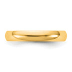 3.5mm 10K Yellow Gold Lightweight Half Round Wedding Band - Sophia Jewelers