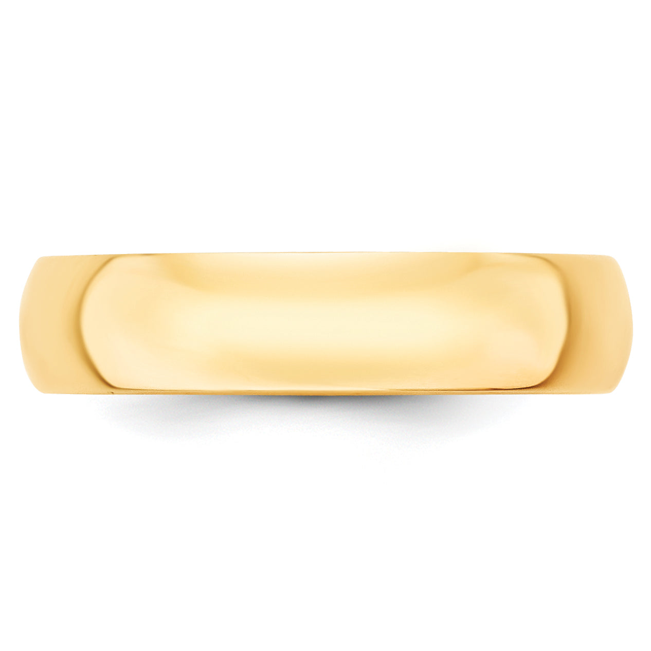 14K Yellow Gold Half-Round Wedding Band 5mm