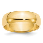 5.5mm 10K Yellow Gold Lightweight Half Round Wedding Band - Sophia Jewelers