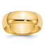 14k Yellow Gold 6mm Lightweight Half Round Wedding Band