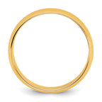 14K Yellow Gold Half-Round Wedding Band 6.5mm