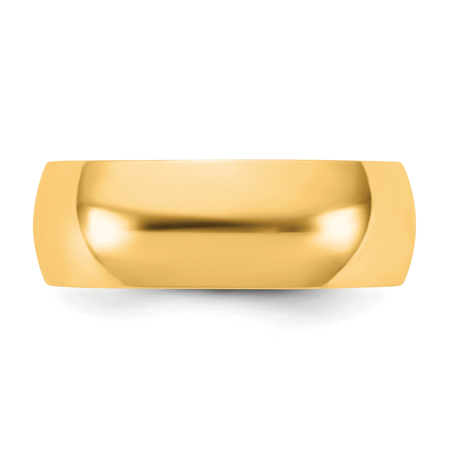 14KY 6.5mm LTW Half Round Band Size 9.5