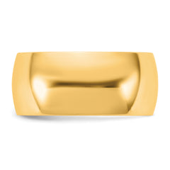 14KY 8.5mm LTW Half Round Band Size 9.5