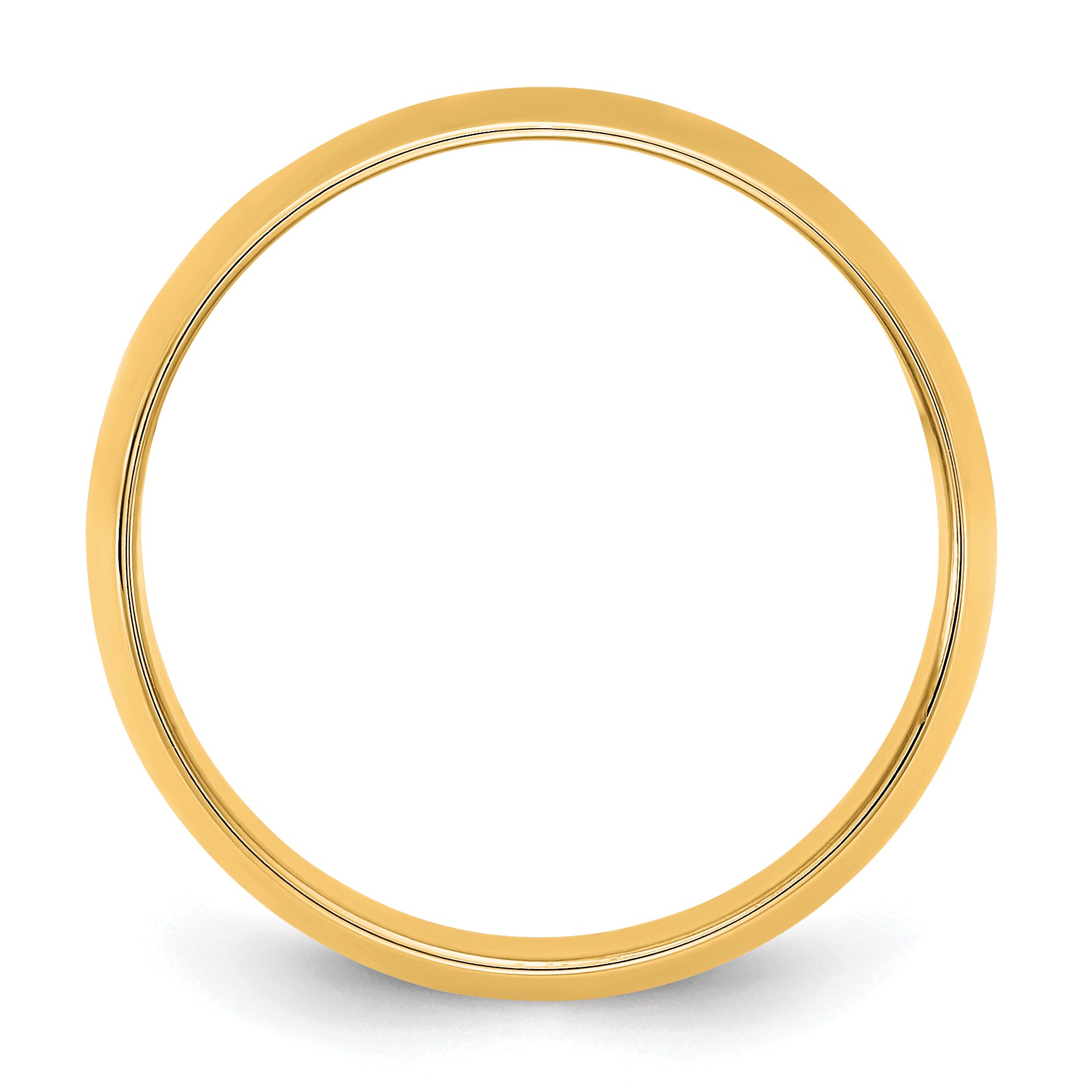 10KY 9mm Lightweight Half Round Wedding Band Ring Secondary image