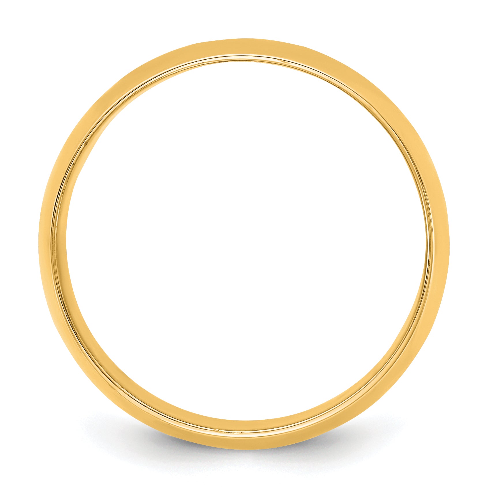 10KY 10mm Lightweight Half Round Wedding Band Ring Secondary image
