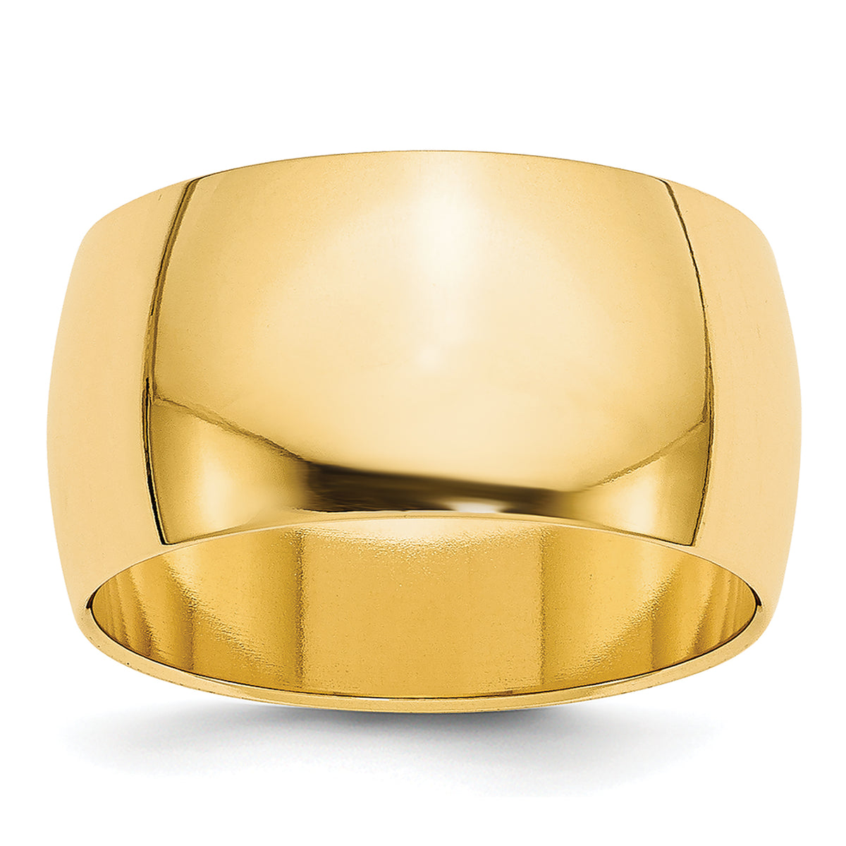 14KY 10mm LTW Half Round Band Size 9.5