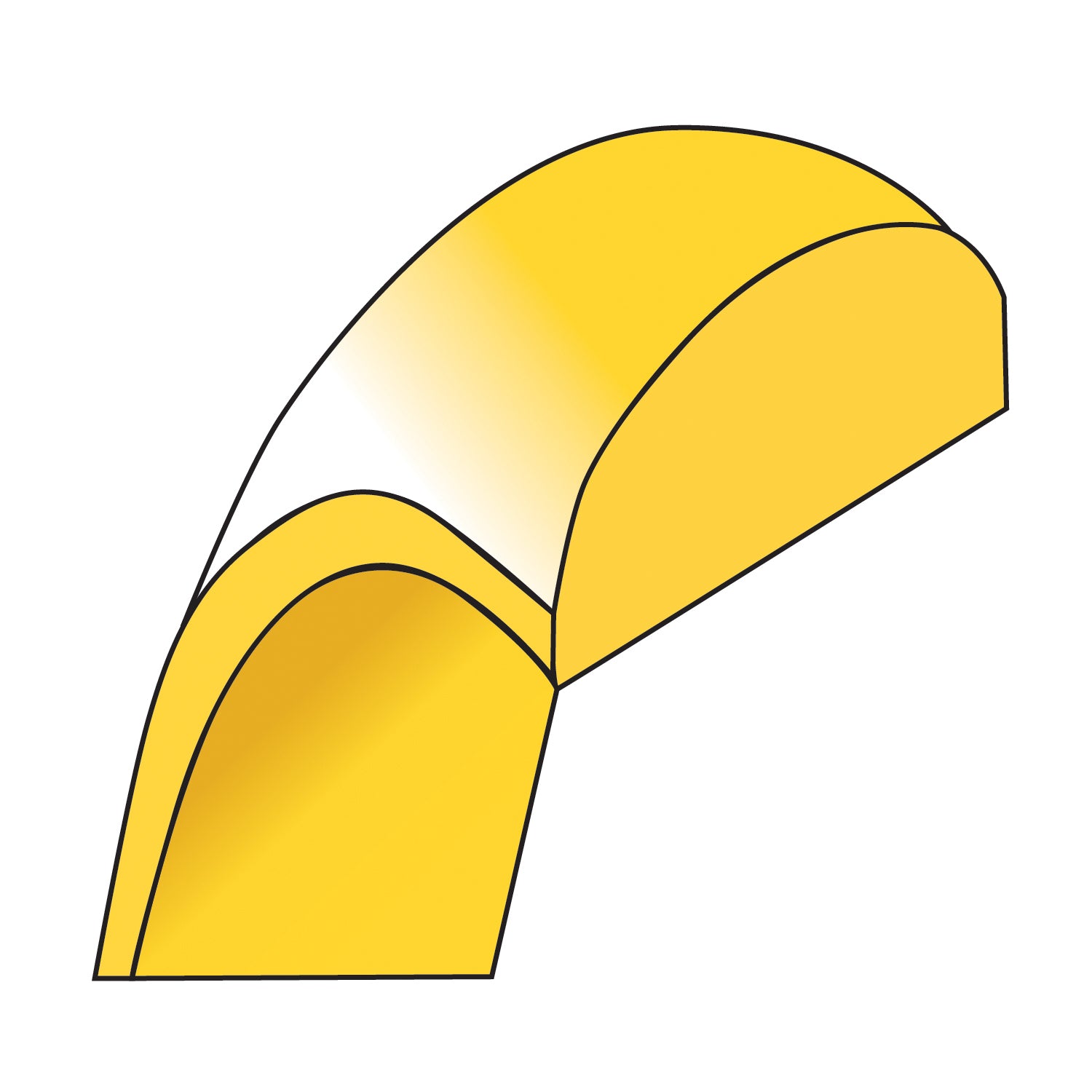 14KY 6.5mm LTW Half Round Band Size 9.5