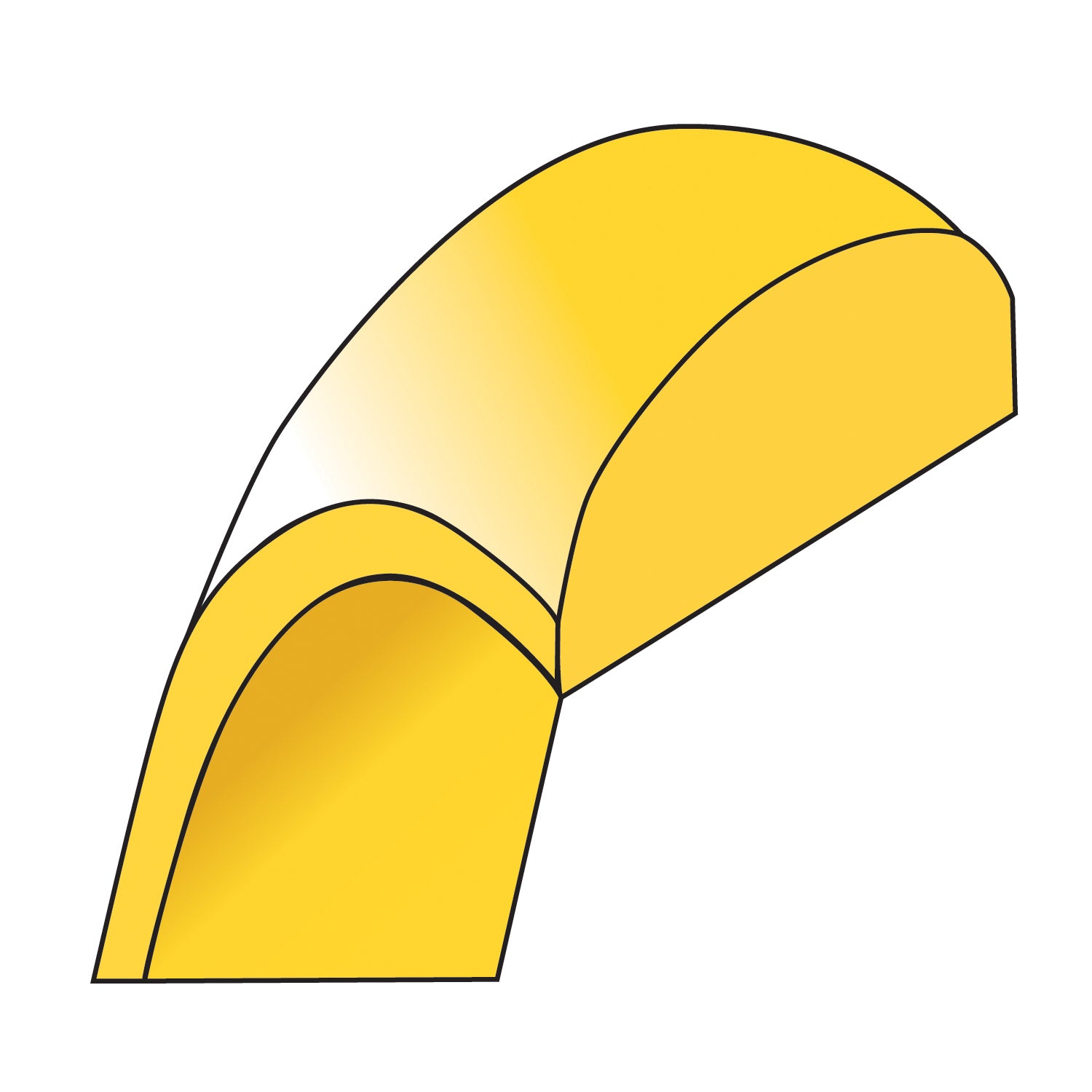 14k Yellow Gold 7mm Half Round Wedding Band Size 14