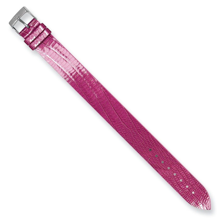 Moog Dark Pink Lizard Texture Patent Finish Calf Leather Watch Band Main image