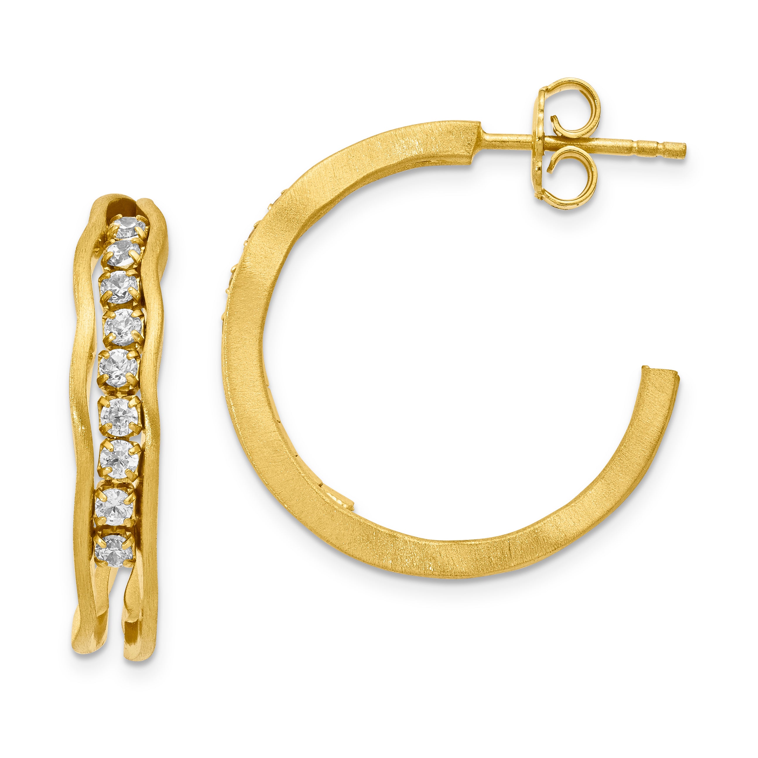 Sterling Silver C-Hoop Earrings for Women Main image