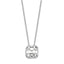 Sterling Silver Diamonique Round Pendant on 18 Cable Chain