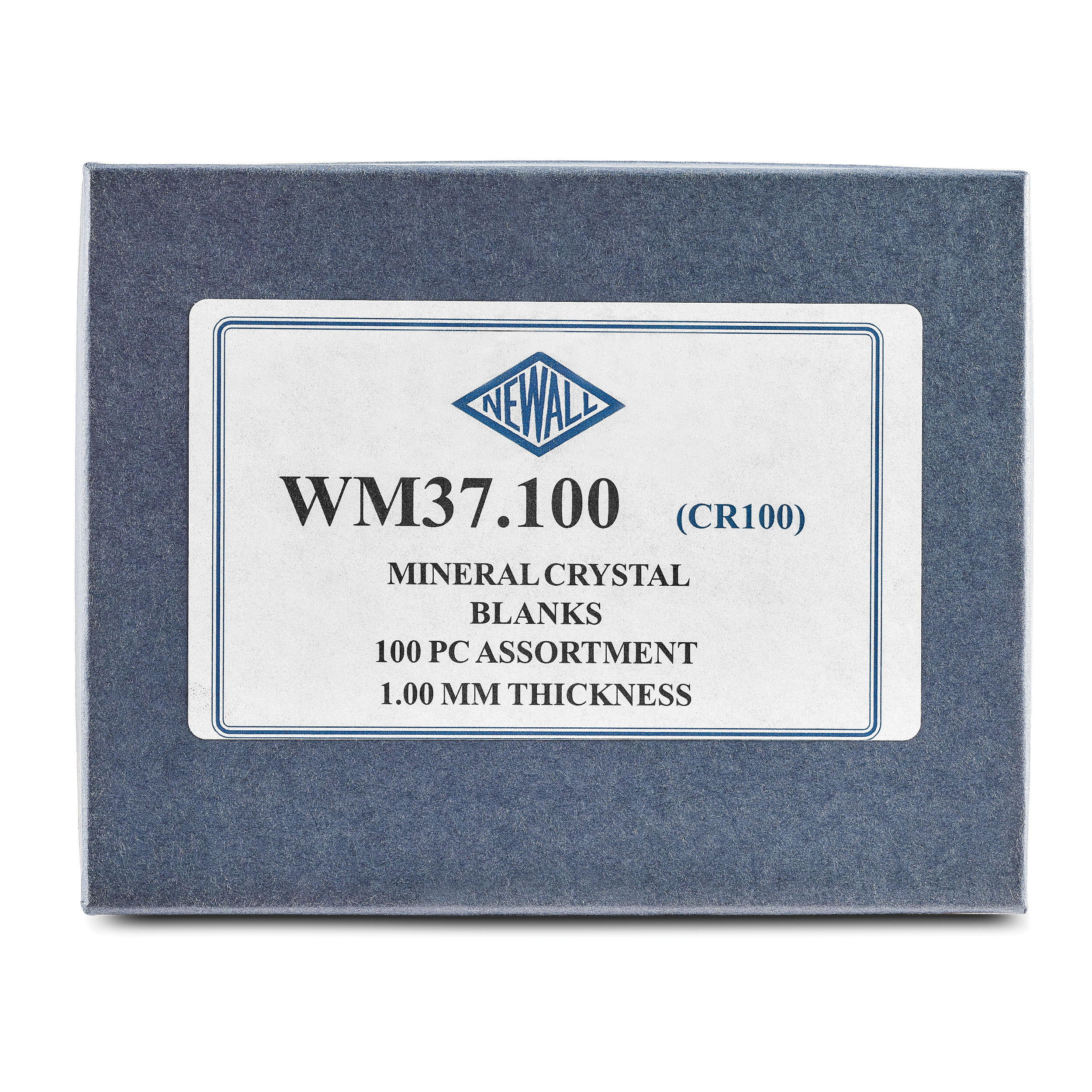 100-piece 1.00mm Flat Mineral Crystal Blanks Assortment