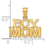 14k Polished BOY MOM Pendant