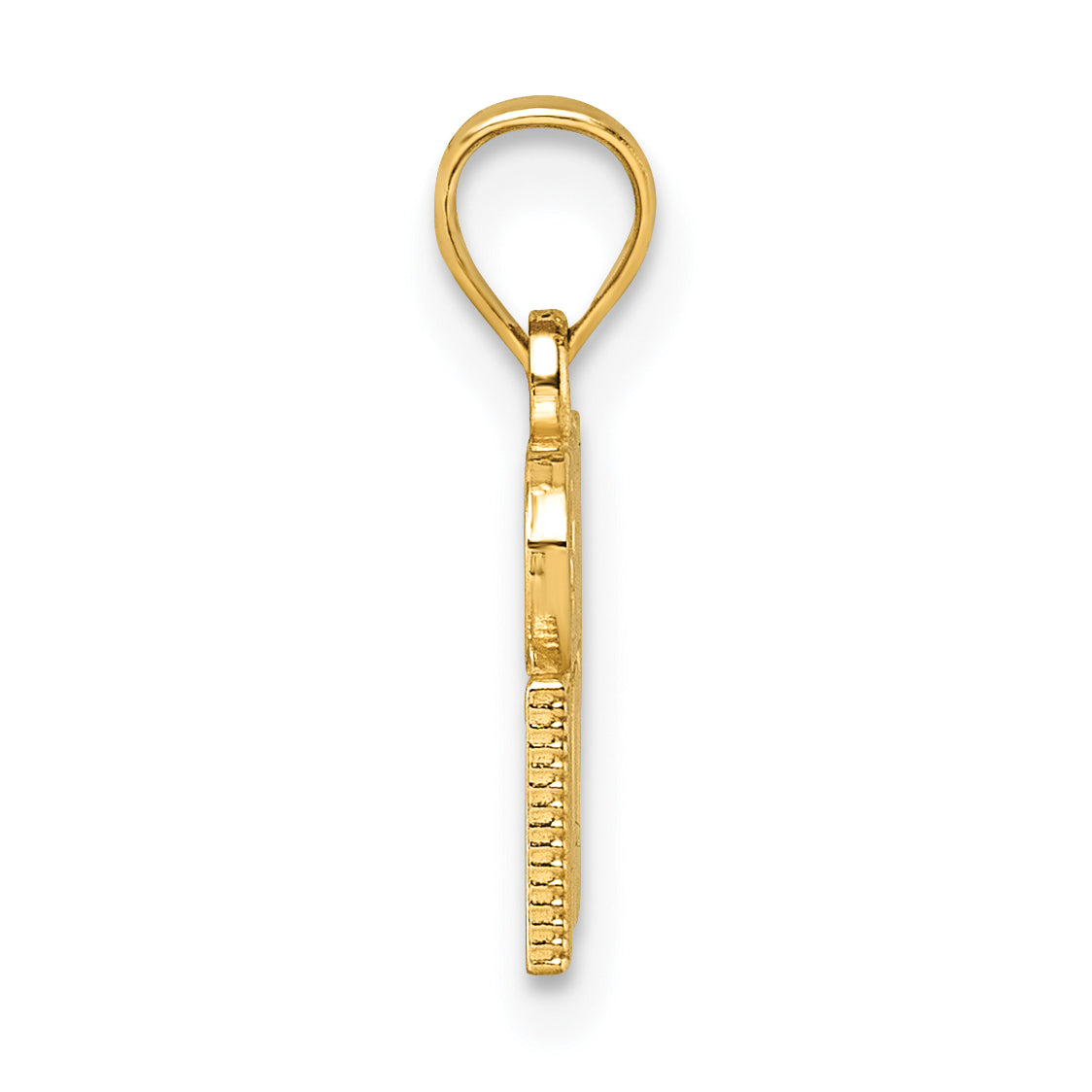 14k Polished GIRL MOM Pendant