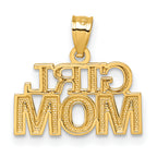 14k Polished GIRL MOM Pendant